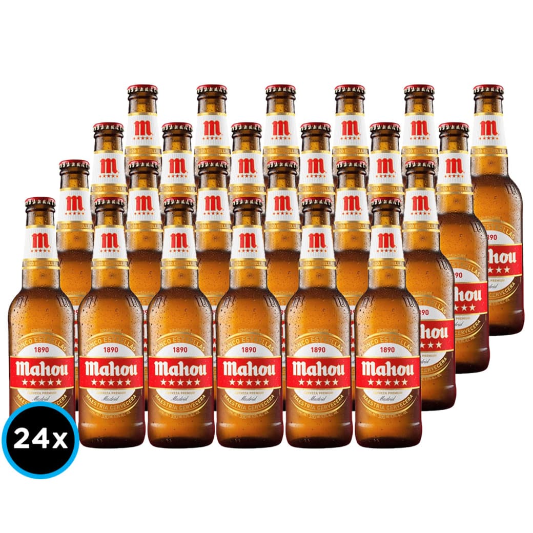 24x Cervezas Mahou 5 Estrellas en Botella 330cc_1