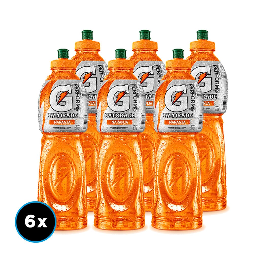 6x Bebida Isotónica Gatorade Naranja 1 Litro_1