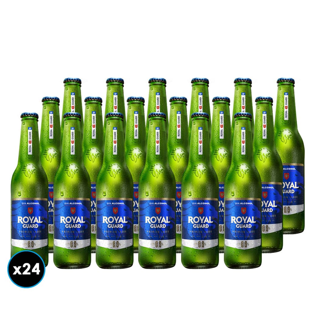 24x Cervezas Royal Guard Cero Botella 355cc _1