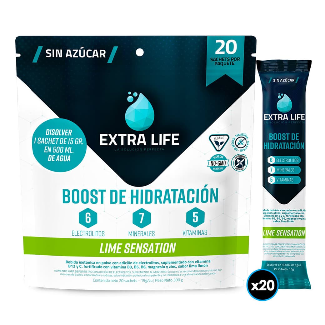 Boost de Hidratación Extra Life Lime Sensation (20 Unidades) _1