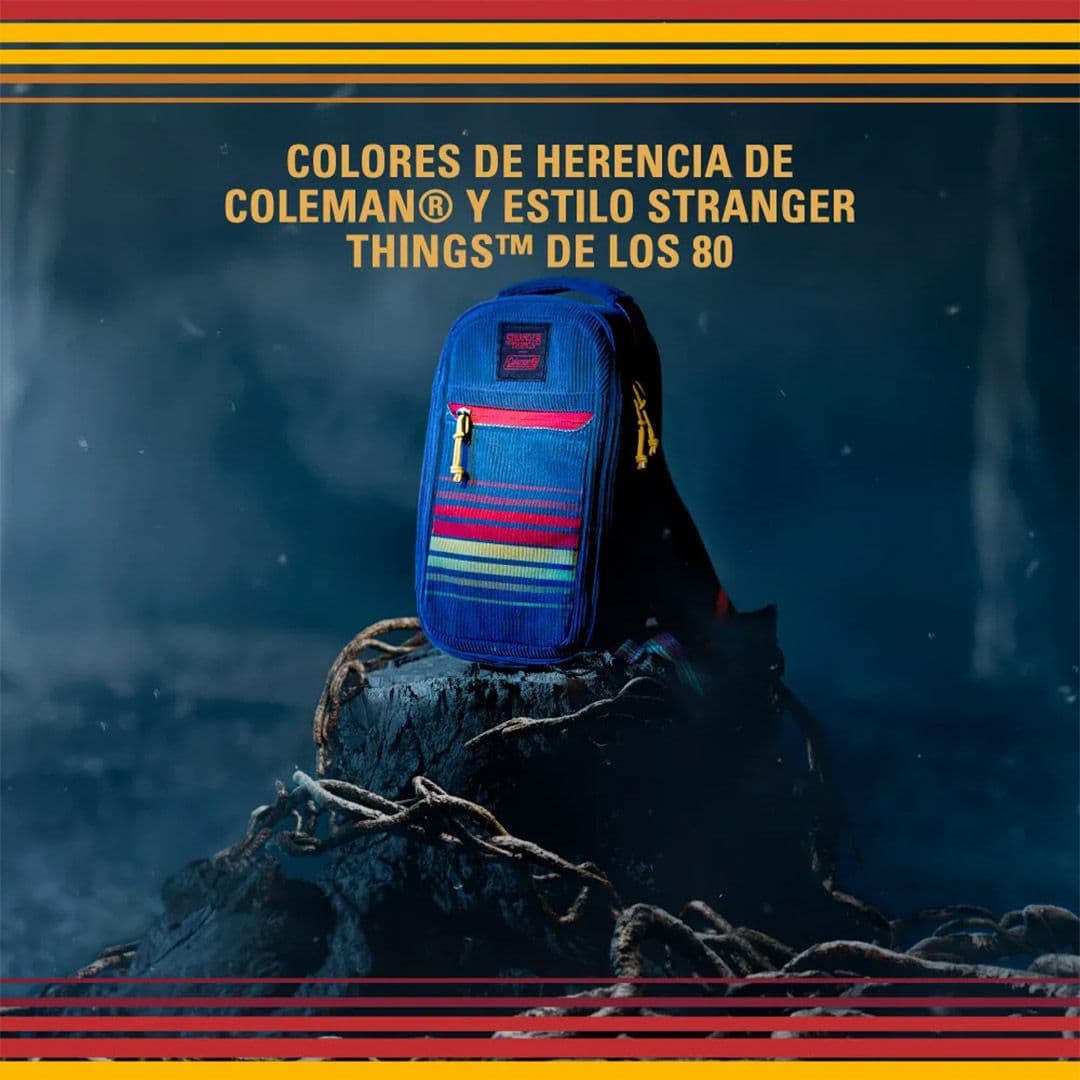 Soft Cooler Coleman® Stranger Things™ 6 Latas Azul Marino_2