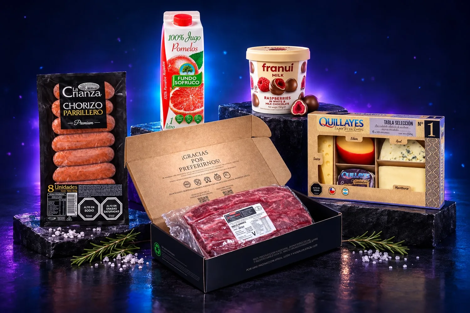 Novedades en Booz: short ribs Angus Mollendo, chorizo parrillero La Crianza, jugo Sofruco, Franui y tabla de quesos Quillayes